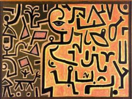 Schilderij 'Intention' van Paul Klee, 1938. Zie verantwoordingspagina voor meer informatie
